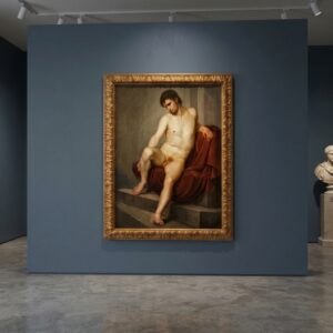 Olio su tela nudo di giovine fine 700 inizi 800 Luigi Sabatelli 1772 – 1850