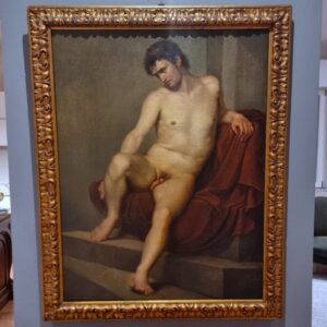Olio su tela nudo di giovine del 1820 Francesco Hayez 1791-1882