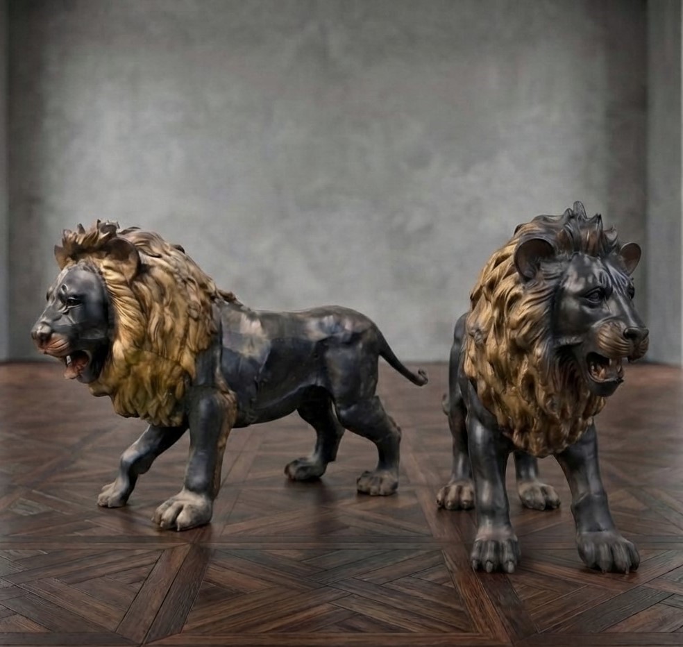 leoni in bronzo
